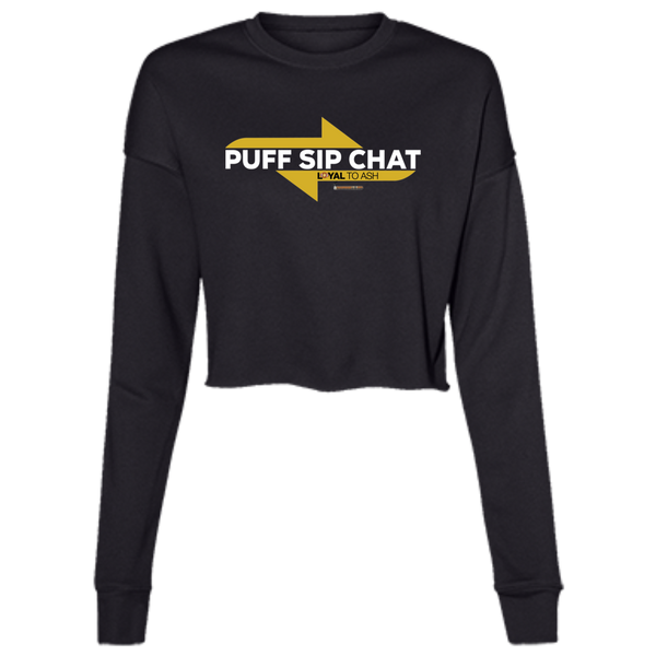 Puff Sip Chat LTA  Ladies' Cropped Fleece Crew