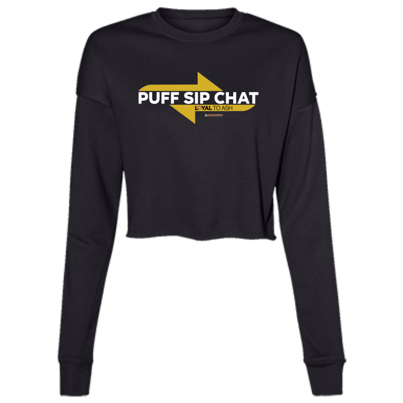 Puff Sip Chat LTA  Ladies' Cropped Fleece Crew