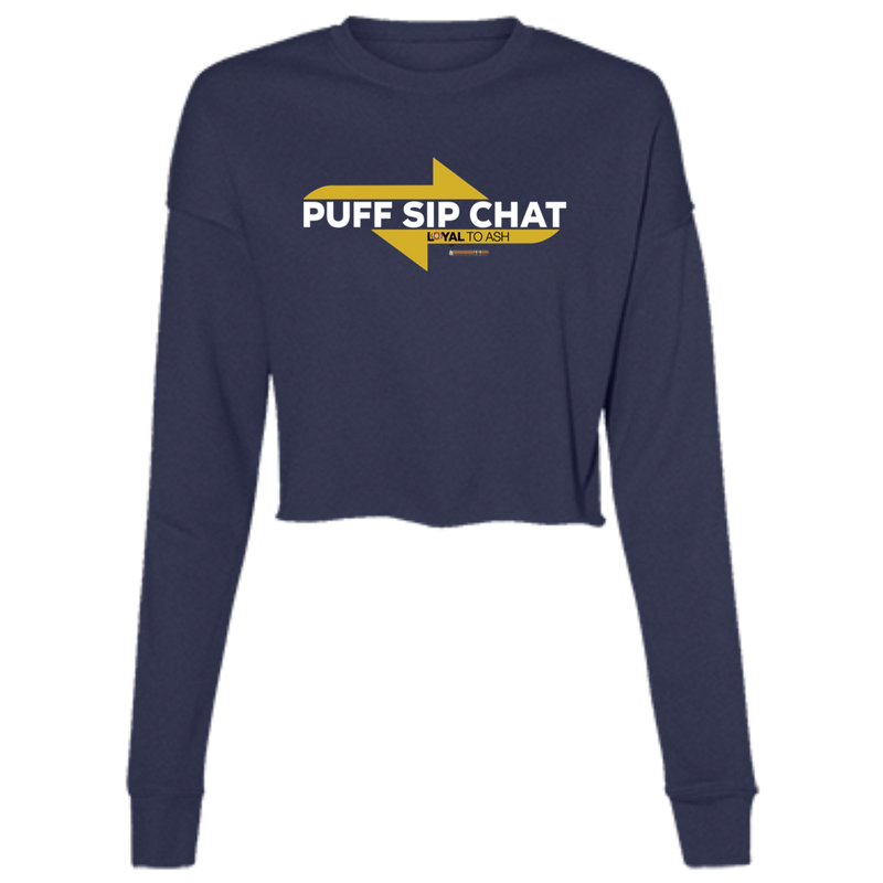 Puff Sip Chat LTA  Ladies' Cropped Fleece Crew