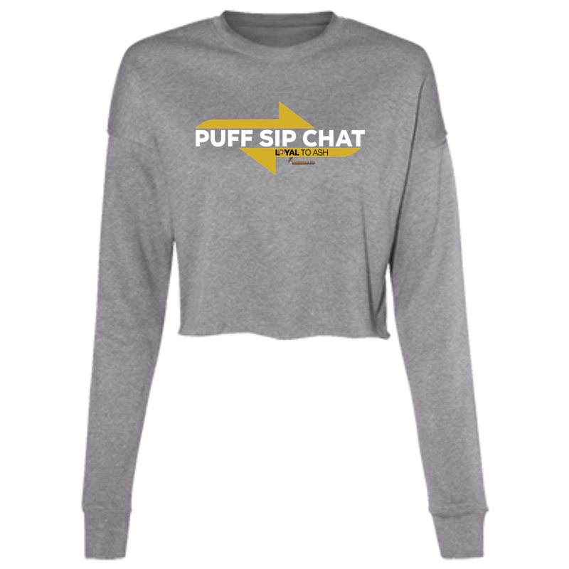 Puff Sip Chat LTA  Ladies' Cropped Fleece Crew