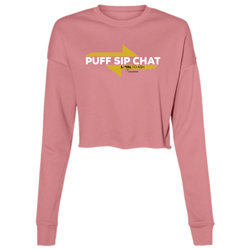 Puff Sip Chat LTA  Ladies' Cropped Fleece Crew